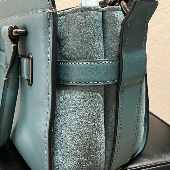 Coach Swagger 27 Leather Satchel Bag, Cloud - Picture 16 of 16